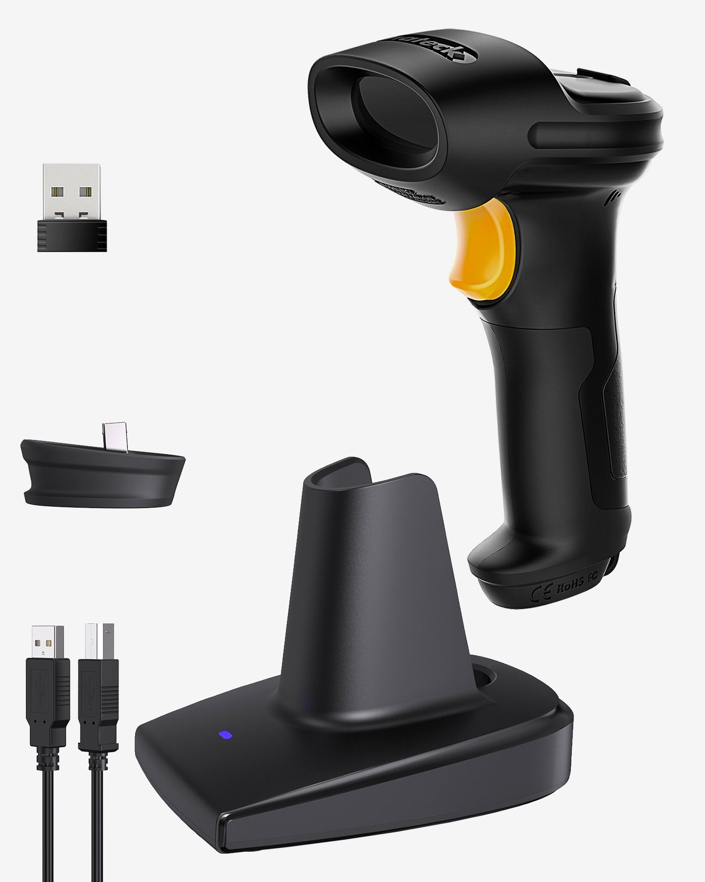 2.4GHz Wireless Barcode Scanner BCST60 + Charging Base BS04001