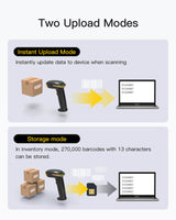 2D Bluetooth Barcode Scanner with APP/SDK Support & Hyper Long 100M Transmission Range, BCST-23 + Adjustable Stand BCST-S