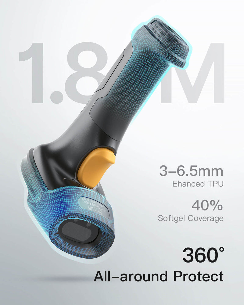 2.4GHz Wireless Barcode Scanner With 35m Range, BCST-60. 1D UPC USPS ...