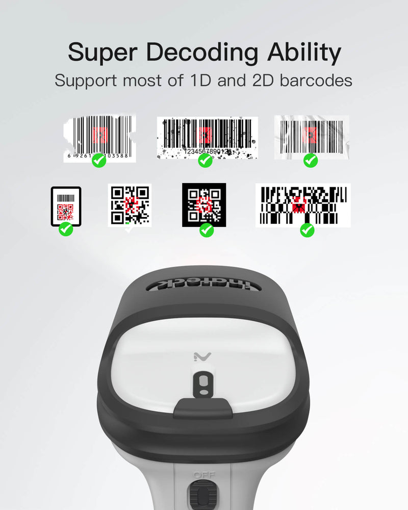 AI Bluetooth 2D Barcode Scanner with APP/SDK Support & Fast Accurate Scanning, BCST-72