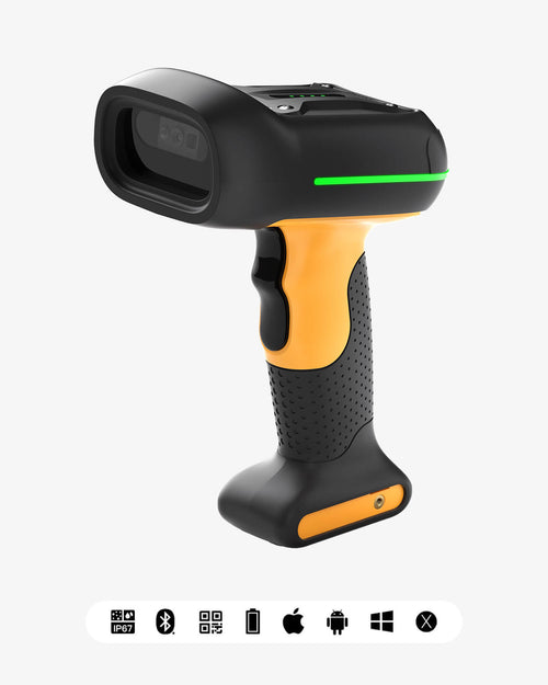 Industrial 2D Bluetooth Barcode Scanner with IP67 Waterproof Dustproof Shockproof Standard, BCST-75