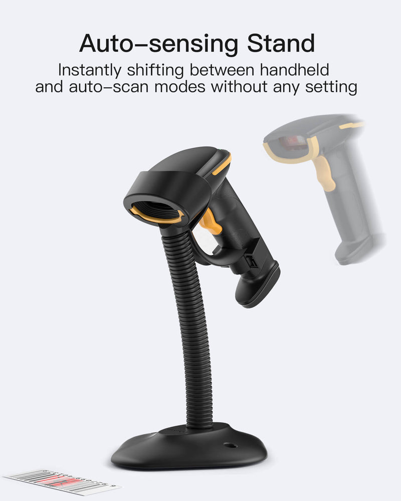 2D Bluetooth Barcode Scanner with APP/SDK Support & Adjustable Stand, BCST-35