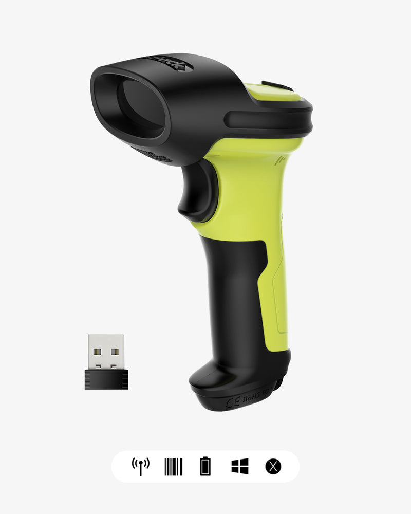 2.4GHz Wireless Barcode Scanner with 35m Range, BCST-60 Green